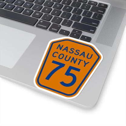 Nassau County 75 NY (New York) (Road Sign) STICKER Vinyl Kiss-Cut Decal - The Sticker Space