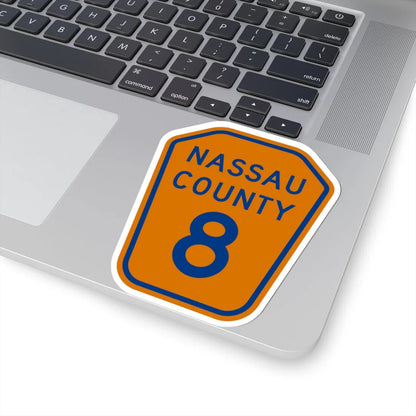 Nassau County 8 NY (New York) (Road Sign) STICKER Vinyl Kiss-Cut Decal - The Sticker Space