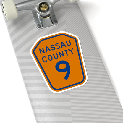 Nassau County 9 NY (New York) (Road Sign) STICKER Vinyl Kiss-Cut Decal - The Sticker Space