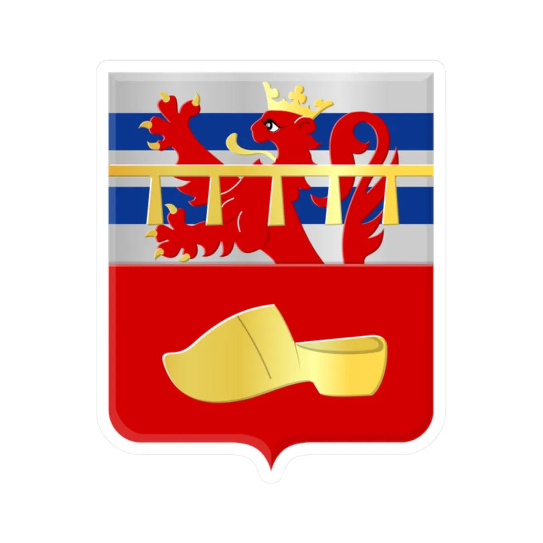 Nassogne wapen (Belgium) (Coat of Arms) STICKER Vinyl Kiss-Cut Decal 2 Inch White - The Sticker Space