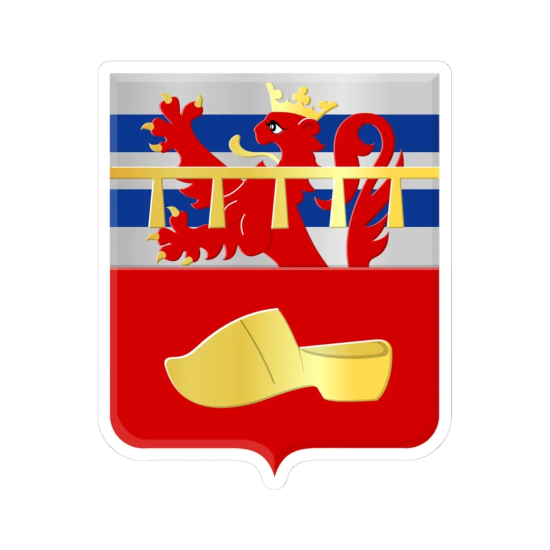 Nassogne wapen (Belgium) (Coat of Arms) STICKER Vinyl Kiss-Cut Decal 3 Inch White - The Sticker Space