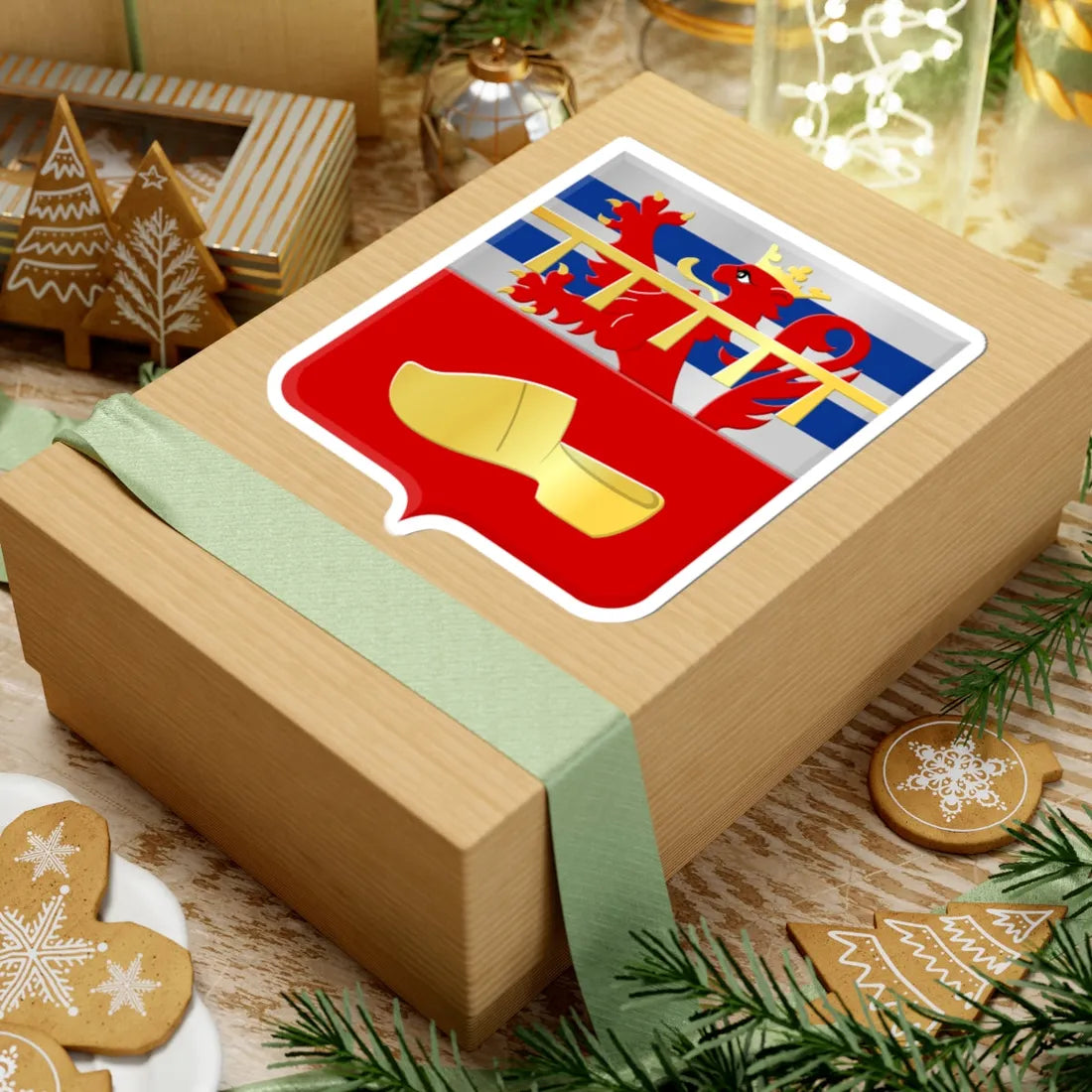 Nassogne wapen (Belgium) (Coat of Arms) STICKER Vinyl Kiss-Cut Decal - The Sticker Space