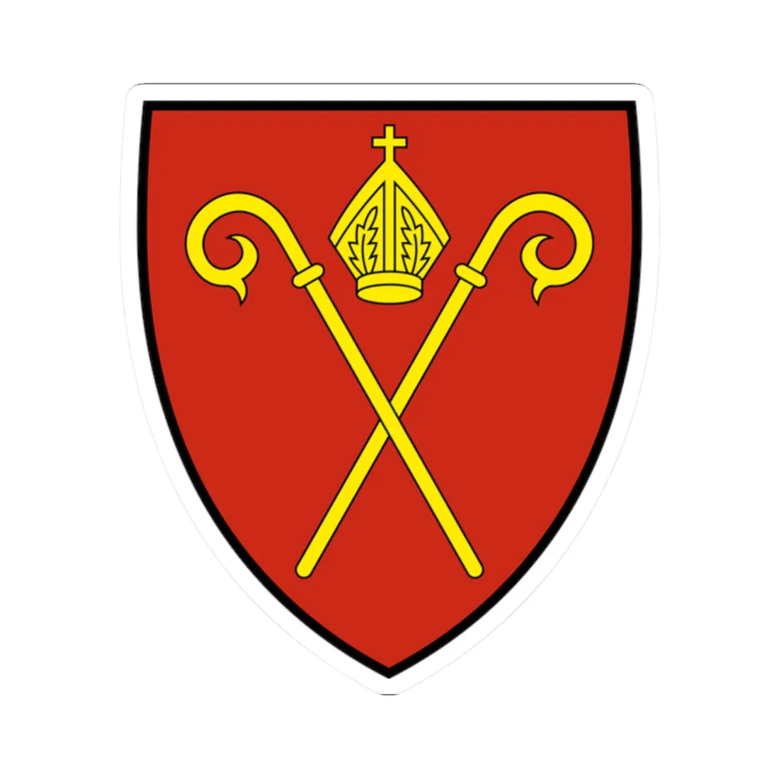 Naters-blazon (Switzerland) (Coat of Arms) STICKER Vinyl Kiss-Cut Decal 2 Inch White - The Sticker Space