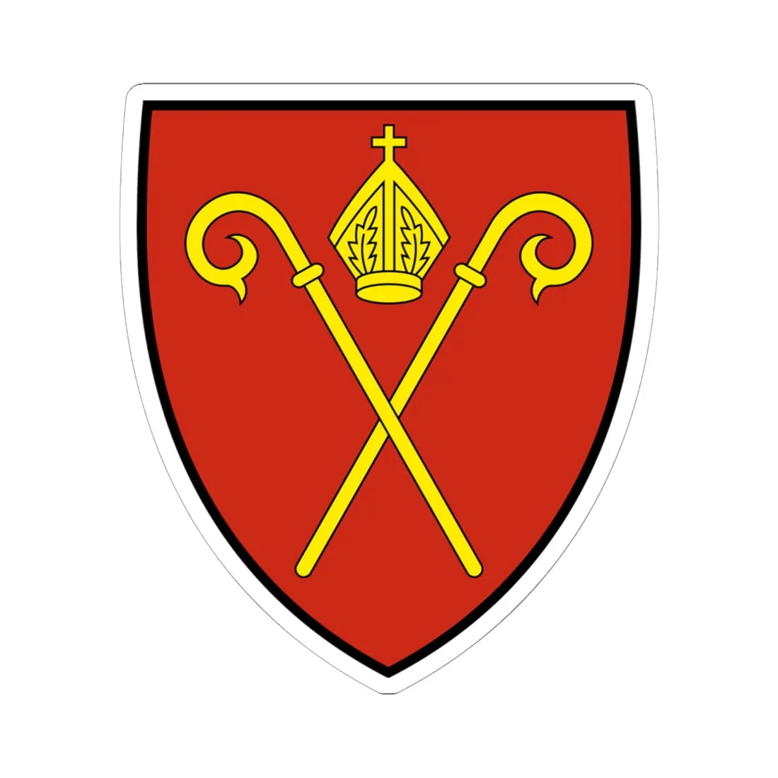 Naters-blazon (Switzerland) (Coat of Arms) STICKER Vinyl Kiss-Cut Decal 6 Inch White - The Sticker Space