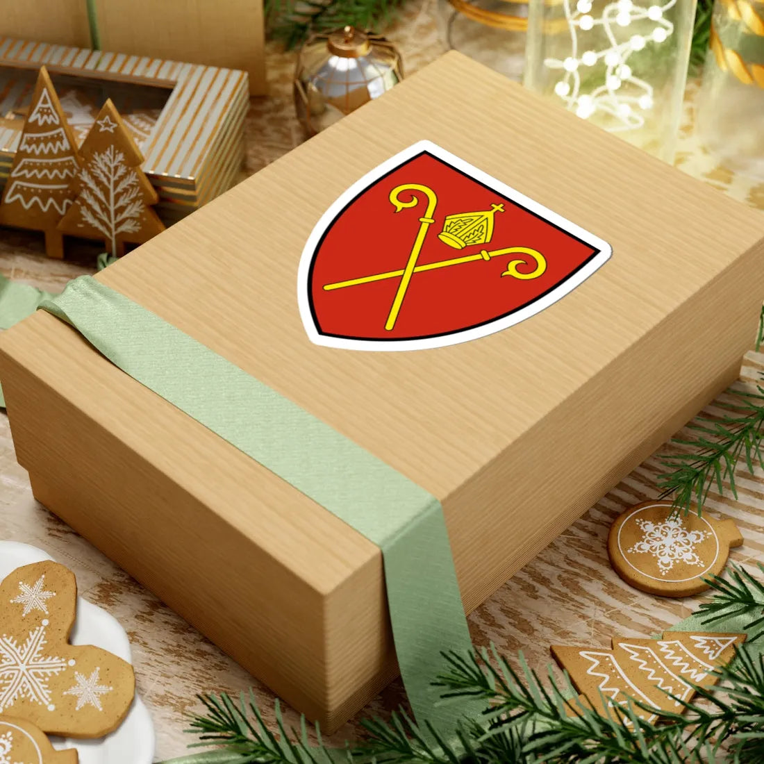 Naters-blazon (Switzerland) (Coat of Arms) STICKER Vinyl Kiss-Cut Decal - The Sticker Space