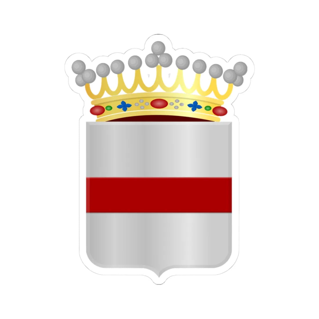 Naters heerlijkeidswapen (Netherlands) (Coat of Arms) STICKER Vinyl Kiss-Cut Decal 3 Inch White - The Sticker Space