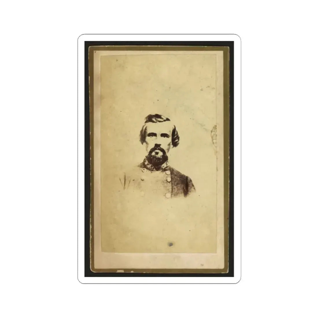 Nathan Bedford Forrest, Csa General, Half-Length Portrait, Facing Front (U.S. Civil War) STICKER Vinyl Kiss-Cut Decal 2 Inch White - The Sticker Space