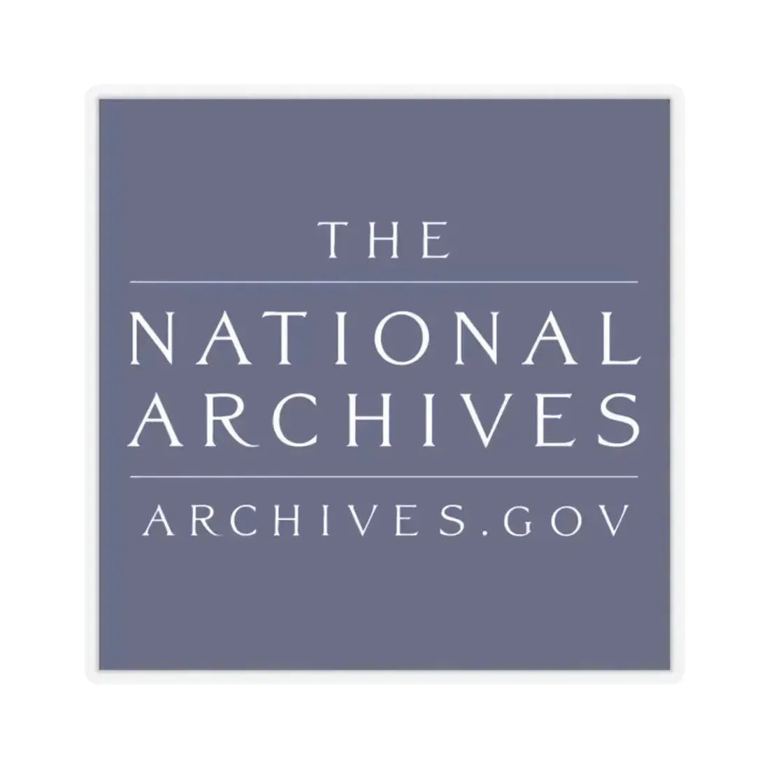 National Archives - STICKER Vinyl Kiss-Cut Decal 2 Inch Transparent - The Sticker Space
