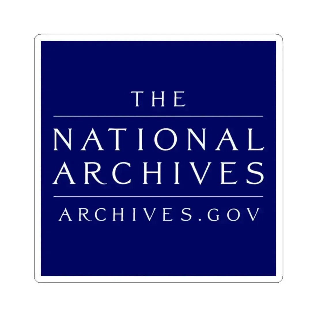 National Archives - STICKER Vinyl Kiss-Cut Decal 2 Inch White - The Sticker Space