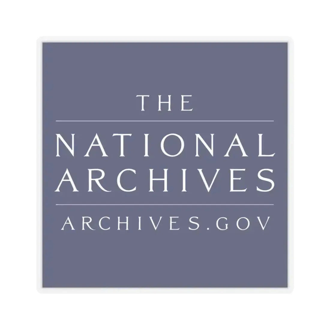 National Archives - STICKER Vinyl Kiss-Cut Decal 3 Inch Transparent - The Sticker Space