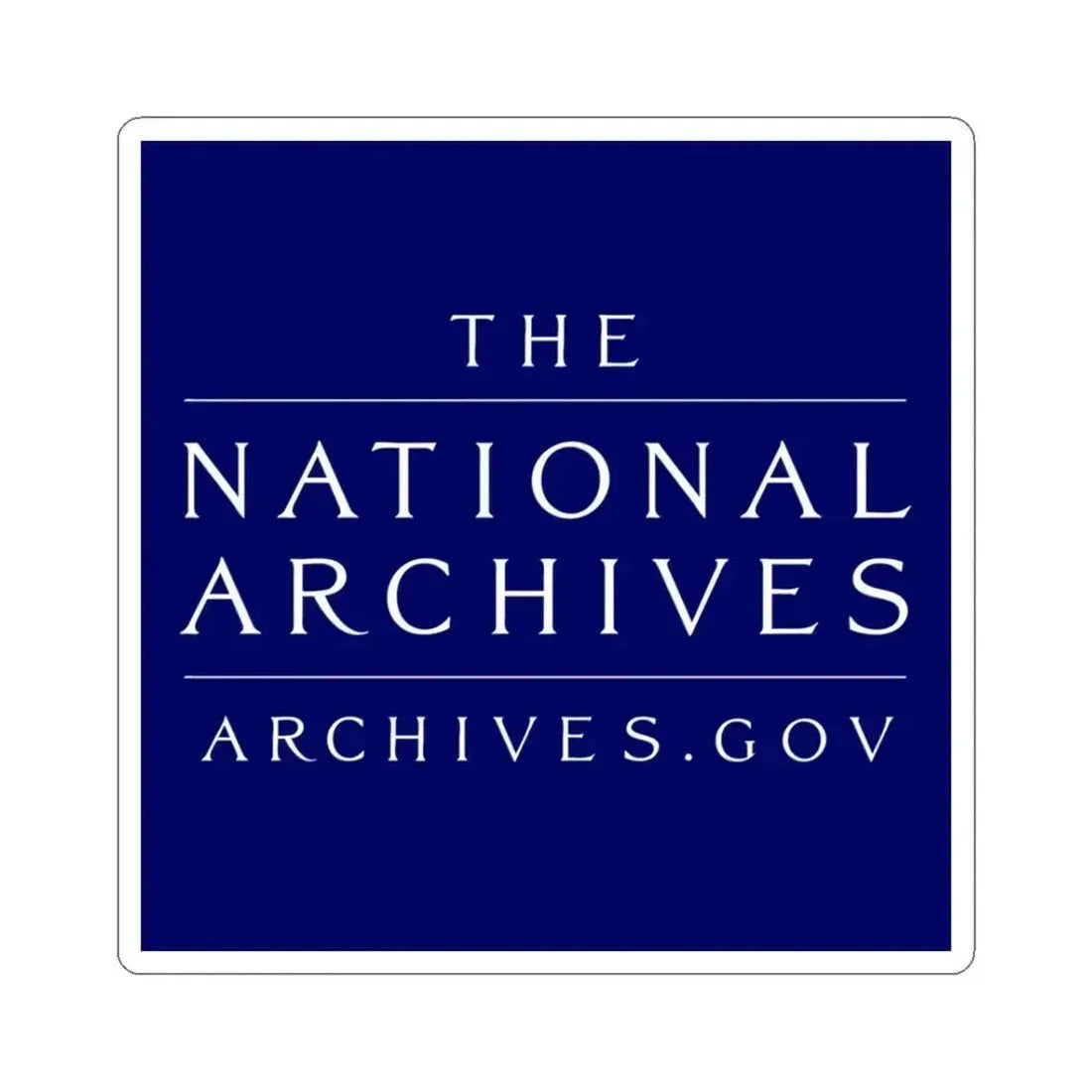 National Archives - STICKER Vinyl Kiss-Cut Decal 3 Inch White - The Sticker Space