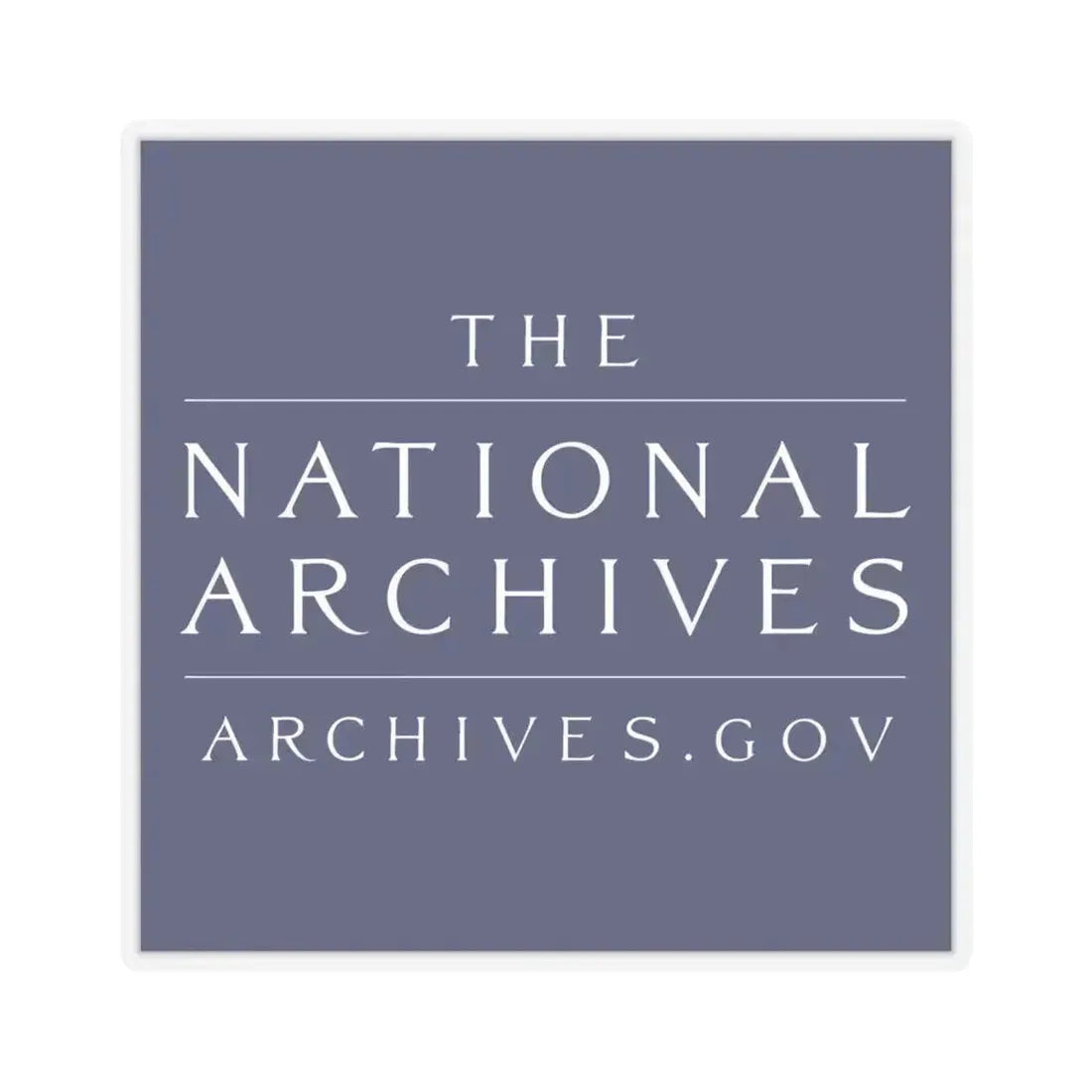 National Archives - STICKER Vinyl Kiss-Cut Decal 4 Inch Transparent - The Sticker Space