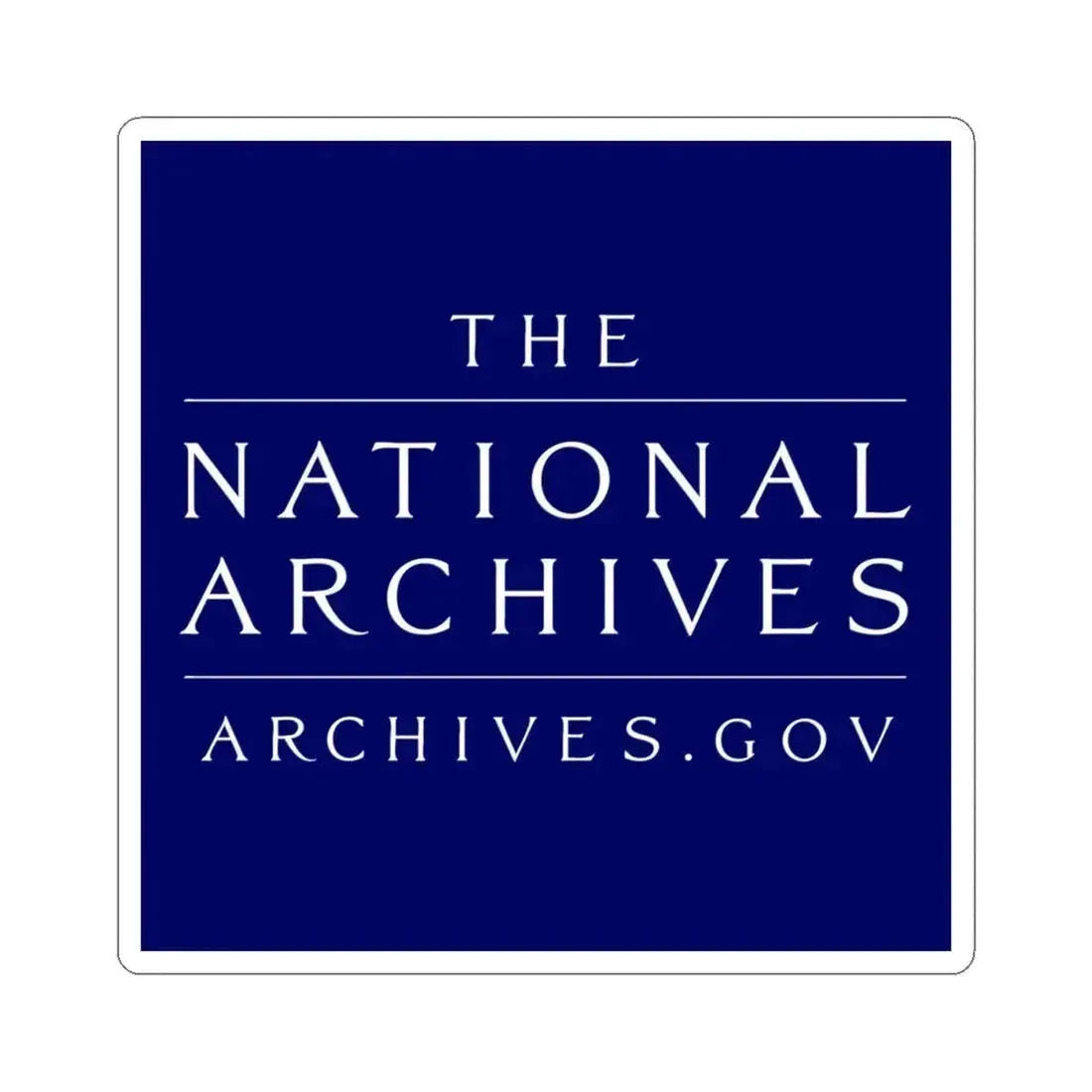 National Archives - STICKER Vinyl Kiss-Cut Decal 4 Inch White - The Sticker Space