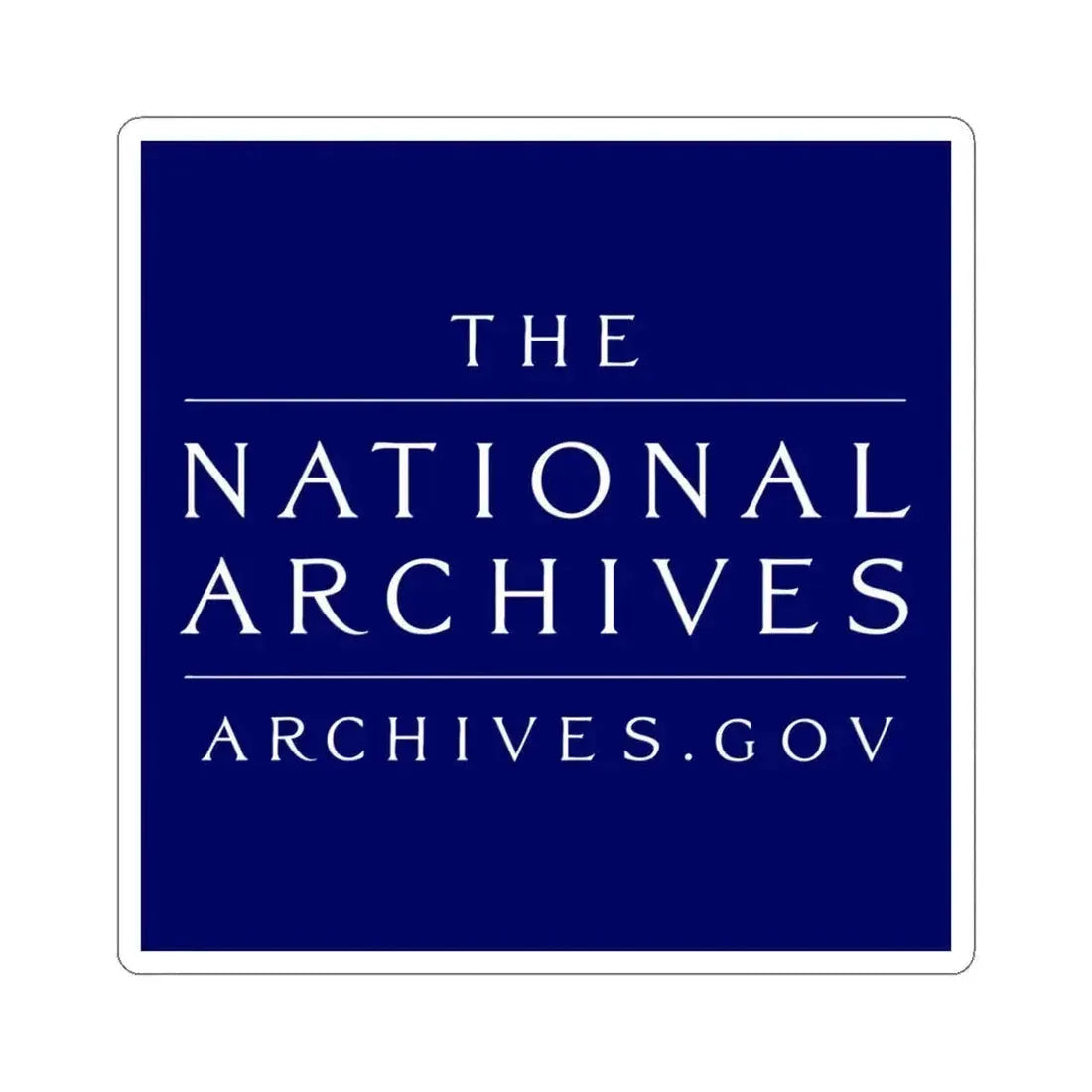 National Archives - STICKER Vinyl Kiss-Cut Decal 6 Inch White - The Sticker Space