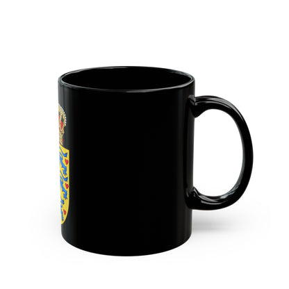 National Coat of arms of Denmark - Black Coffee Mug-The Sticker Space