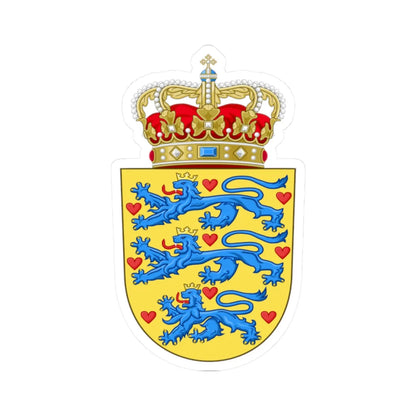 National coat of arms of Denmark (Denmark) (Coat of Arms) STICKER Vinyl Kiss-Cut Decal 2 Inch White - The Sticker Space