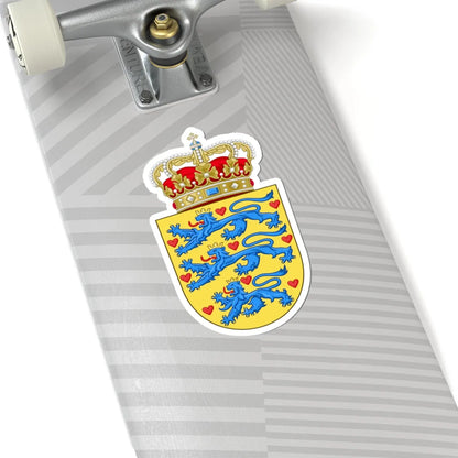 National coat of arms of Denmark (Denmark) (Coat of Arms) STICKER Vinyl Kiss-Cut Decal - The Sticker Space