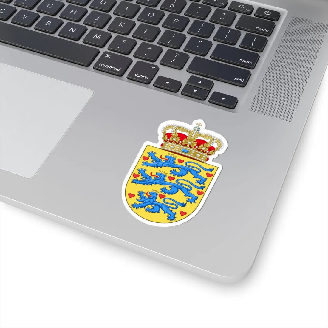 National coat of arms of Denmark (Denmark) (Coat of Arms) STICKER Vinyl Kiss-Cut Decal - The Sticker Space