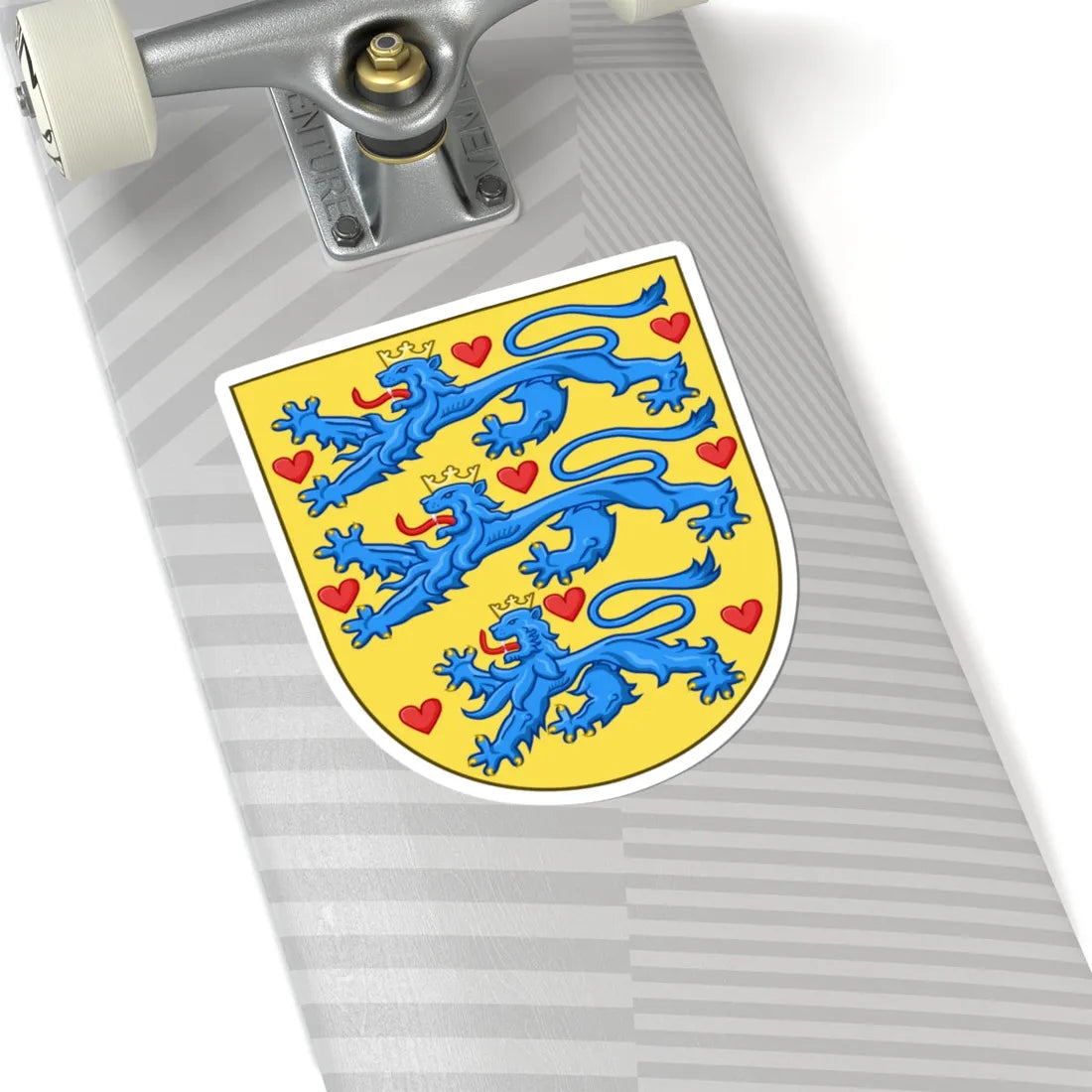 National Coat of arms of Denmark no crown (Denmark) (Coat of Arms) STICKER Vinyl Kiss-Cut Decal - The Sticker Space