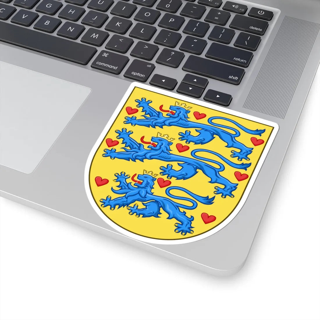 National Coat of arms of Denmark no crown (Denmark) (Coat of Arms) STICKER Vinyl Kiss-Cut Decal - The Sticker Space