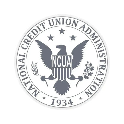 National Credit Union Administration NCUA - STICKER Vinyl Kiss-Cut Decal 3 Inch Transparent - The Sticker Space