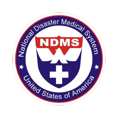 National Disaster Medical System - STICKER Vinyl Kiss-Cut Decal 3 Inch White - The Sticker Space