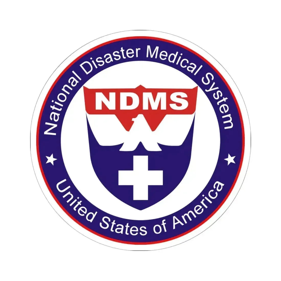 National Disaster Medical System - STICKER Vinyl Kiss-Cut Decal 6 Inch White - The Sticker Space