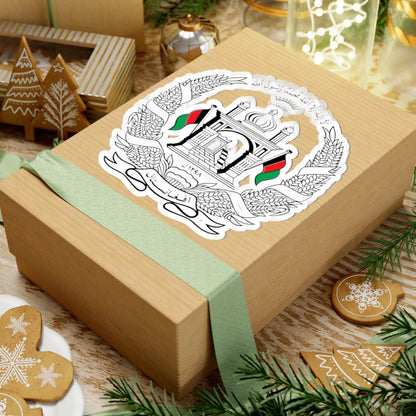 National emblem of Afghanistan Black (Afghanistan) (Coat of Arms) STICKER Vinyl Kiss-Cut Decal - The Sticker Space