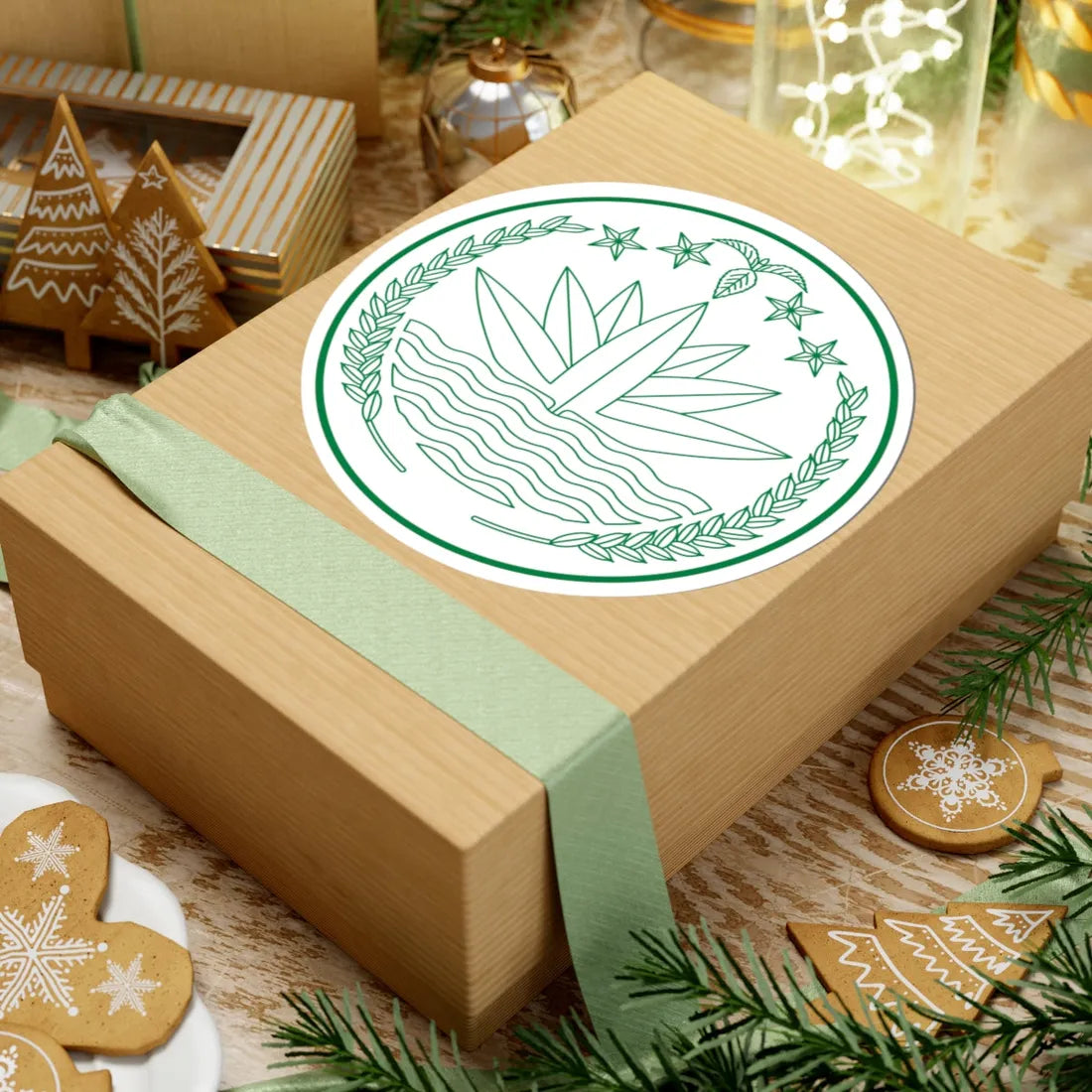 National Emblem of Bangladesh 1972-2010 (Bangladesh) (Coat of Arms) STICKER Vinyl Kiss-Cut Decal - The Sticker Space