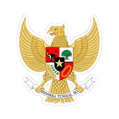 National emblem of Indonesia Garuda Pancasila (Indonesia) (Coat of Arms) STICKER Vinyl Kiss-Cut Decal 6 Inch White - The Sticker Space