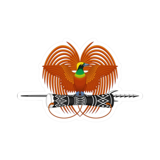 National emblem of Papua New Guinea (Guinea) (Coat of Arms) STICKER Vinyl Kiss-Cut Decal 2 Inch White - The Sticker Space