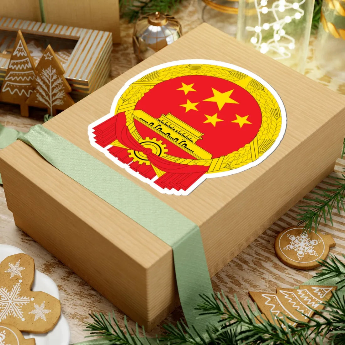 National Emblem of the Peoples Republic of China 6 (China) (Coat of Arms) STICKER Vinyl Kiss-Cut Decal - The Sticker Space