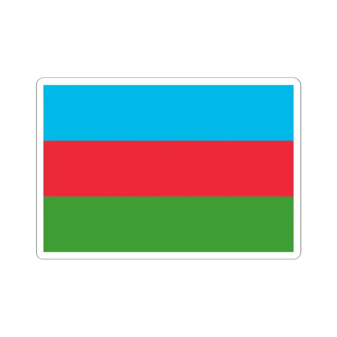 National flag of Azerbaijan (Azerbaijan) STICKER Vinyl Kiss-Cut Decal 2 Inch White - The Sticker Space