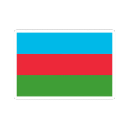 National flag of Azerbaijan (Azerbaijan) STICKER Vinyl Kiss-Cut Decal 2 Inch White - The Sticker Space