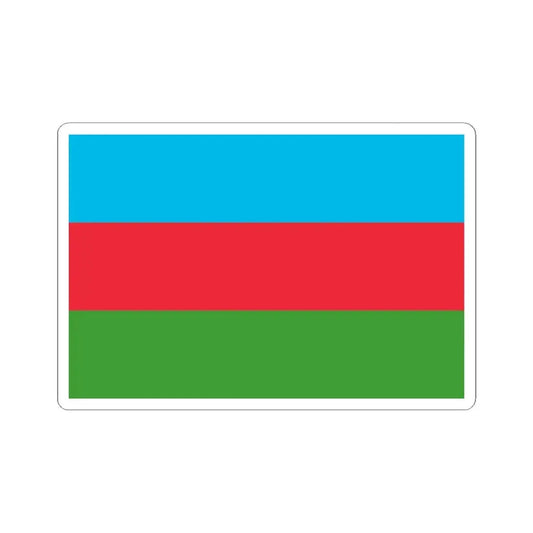 National flag of Azerbaijan (Azerbaijan) STICKER Vinyl Kiss-Cut Decal 2 Inch White - The Sticker Space
