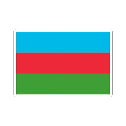 National flag of Azerbaijan (Azerbaijan) STICKER Vinyl Kiss-Cut Decal 3 Inch White - The Sticker Space