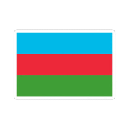 National flag of Azerbaijan (Azerbaijan) STICKER Vinyl Kiss-Cut Decal 4 Inch White - The Sticker Space