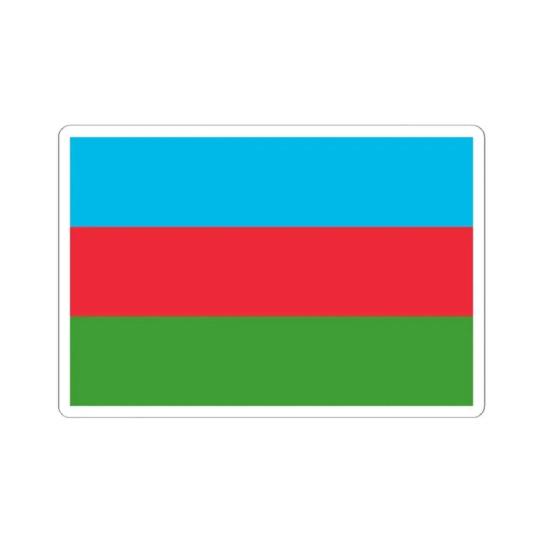 National flag of Azerbaijan (Azerbaijan) STICKER Vinyl Kiss-Cut Decal 6 Inch White - The Sticker Space