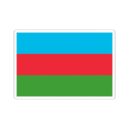 National flag of Azerbaijan (Azerbaijan) STICKER Vinyl Kiss-Cut Decal 6 Inch White - The Sticker Space