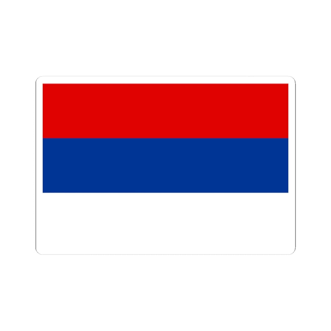 National Flag of Serbia (Serbia) STICKER Vinyl Kiss-Cut Decal 3 Inch White - The Sticker Space
