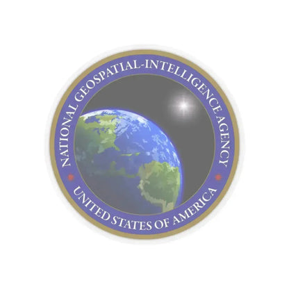 National Geospatial Agency - STICKER Vinyl Kiss-Cut Decal 2 Inch Transparent - The Sticker Space