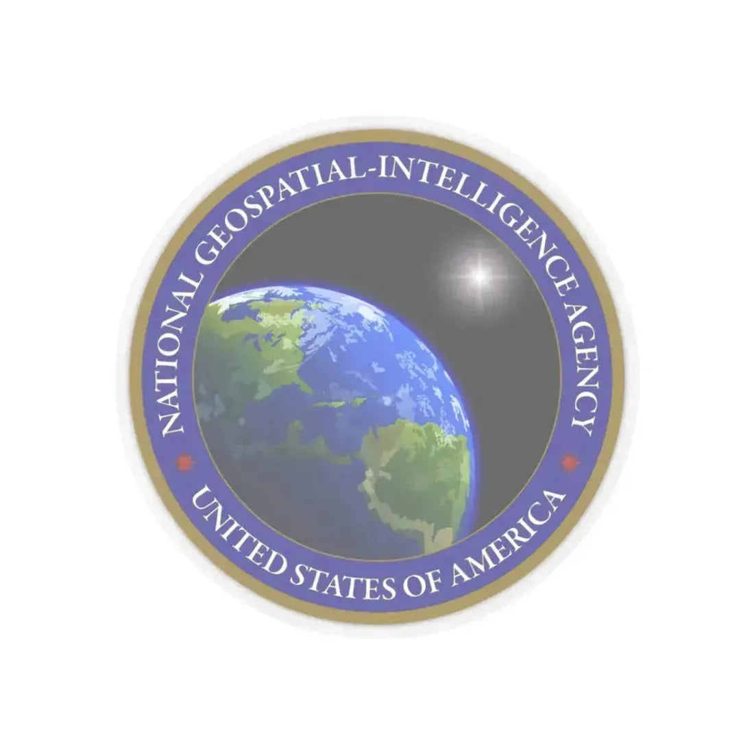 National Geospatial Agency - STICKER Vinyl Kiss-Cut Decal 3 Inch Transparent - The Sticker Space