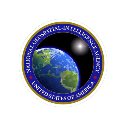 National Geospatial Agency - STICKER Vinyl Kiss-Cut Decal 3 Inch White - The Sticker Space