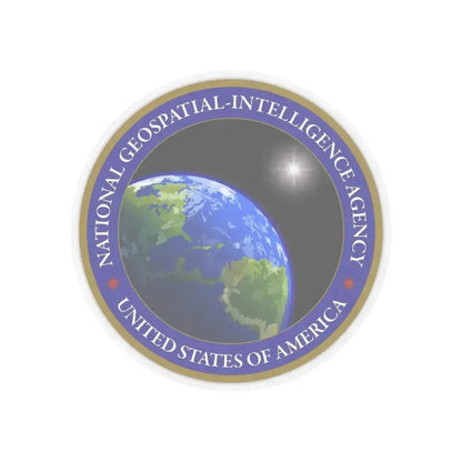 National Geospatial Agency - STICKER Vinyl Kiss-Cut Decal 4 Inch Transparent - The Sticker Space
