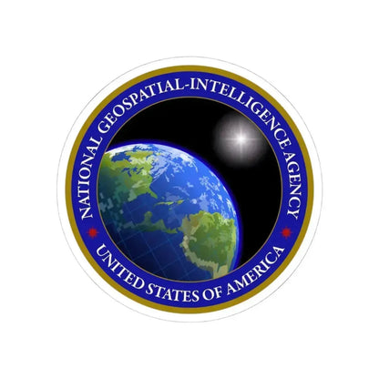 National Geospatial Agency - STICKER Vinyl Kiss-Cut Decal 4 Inch White - The Sticker Space
