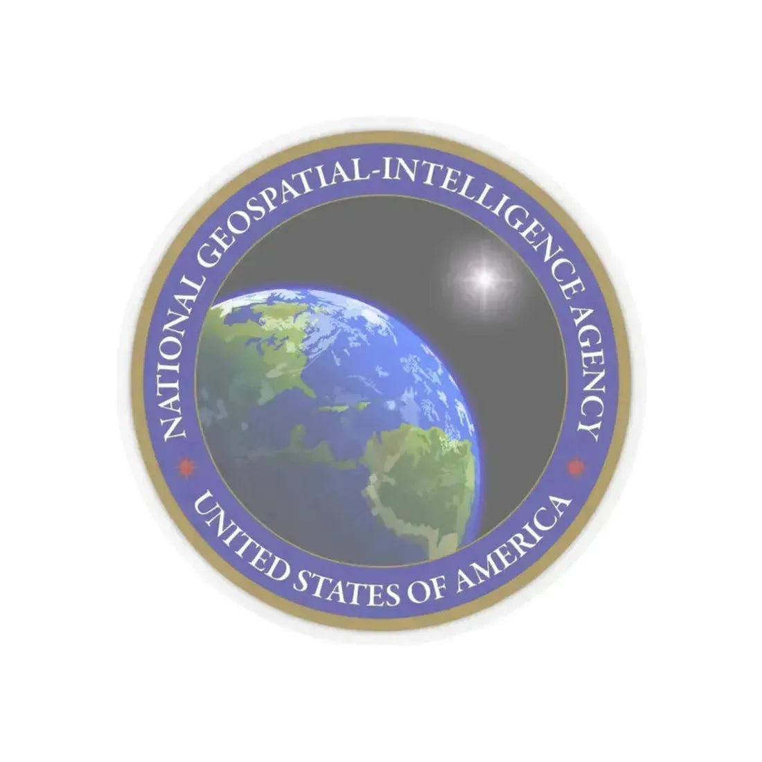 National Geospatial Agency - STICKER Vinyl Kiss-Cut Decal 6 Inch Transparent - The Sticker Space