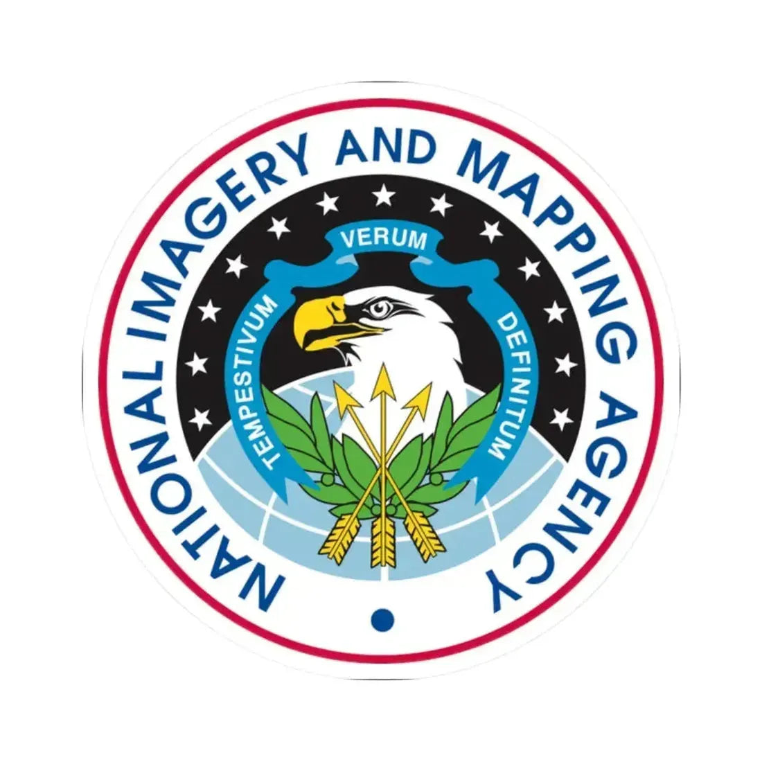 National Imagery and Mapping Agency NIMA - STICKER Vinyl Kiss-Cut Decal 2 Inch White - The Sticker Space