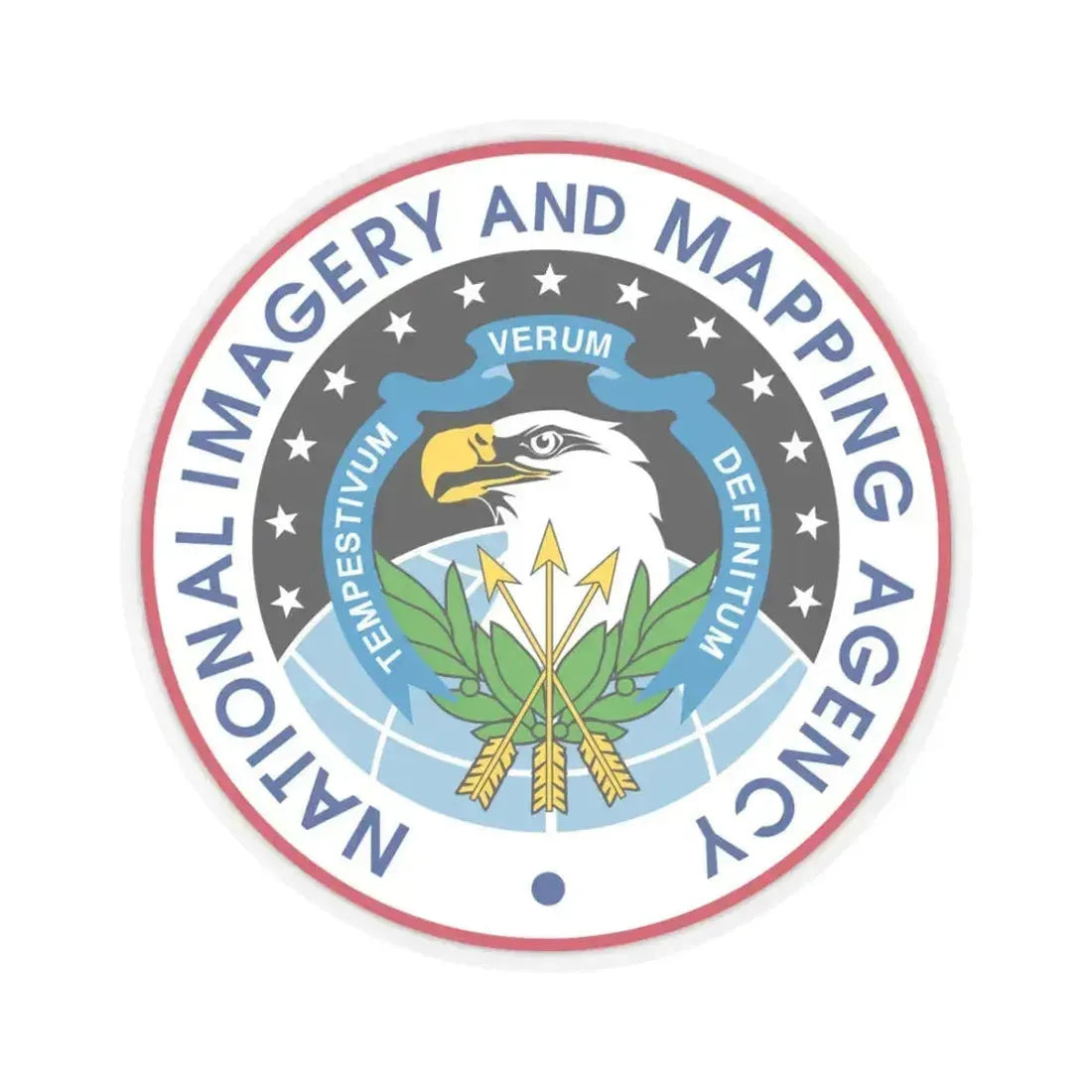 National Imagery and Mapping Agency NIMA - STICKER Vinyl Kiss-Cut Decal 3 Inch Transparent - The Sticker Space