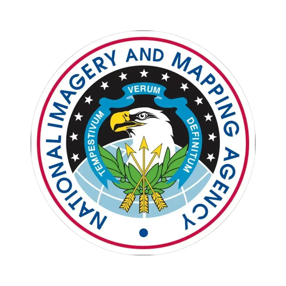 National Imagery and Mapping Agency NIMA - STICKER Vinyl Kiss-Cut Decal 3 Inch White - The Sticker Space