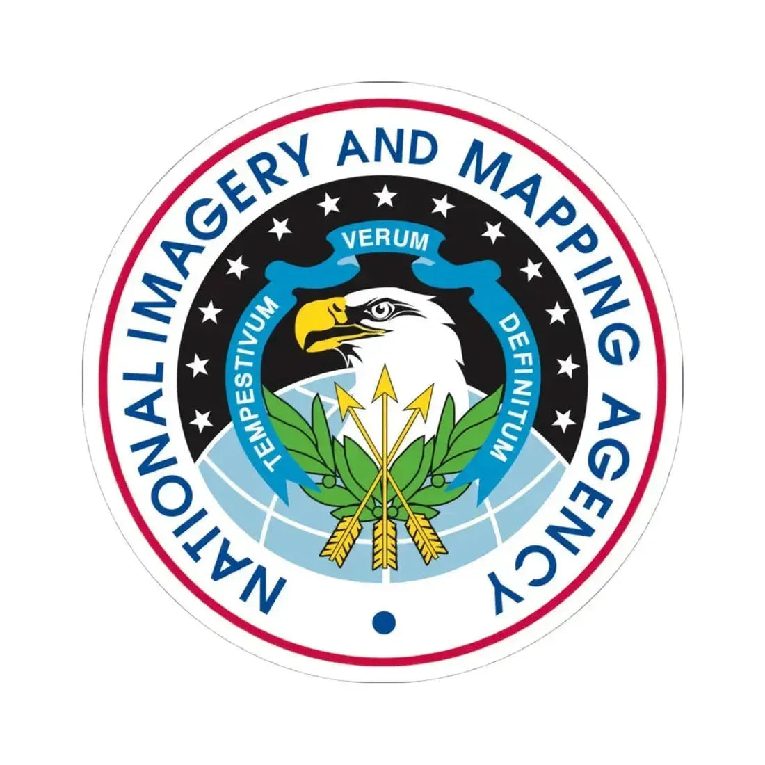 National Imagery and Mapping Agency NIMA - STICKER Vinyl Kiss-Cut Decal 4 Inch White - The Sticker Space